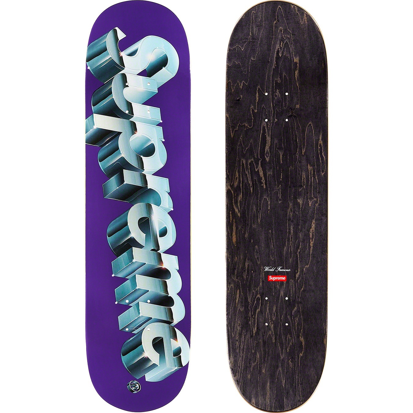 Chrome Logo Skateboard view 2